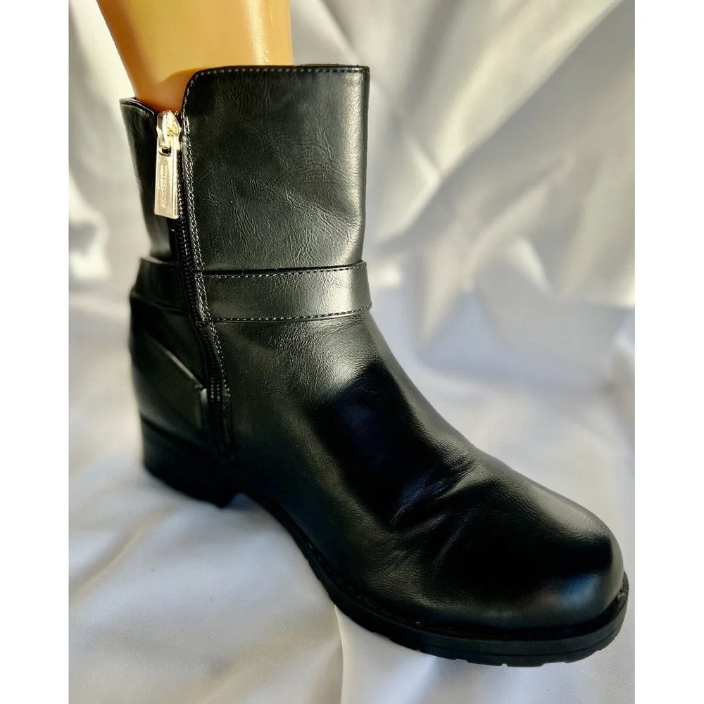 Michael Kors Ankle Black Motorcycle Combat Moto Punk Grunge Biker Rocker Boots 5